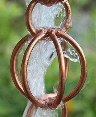 Regenketting - Koperen Ketting - Water Afvoeren - Handgemaakt Koper - 256 cm - Koper