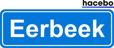 Hacebo - Plaatsnaam Sticker - 29x10 CM - Eerbeek sticker - Verkeersborden sticker - grappige cadeaus - Eerbeek