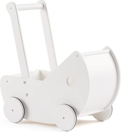 Poppenwagen met matrasje WIT | Kid's concept