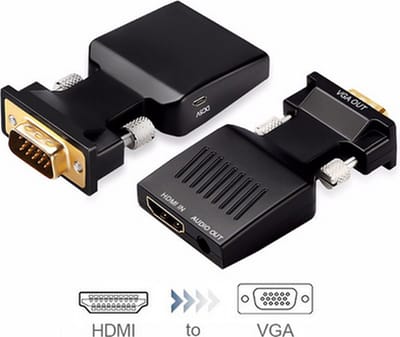 HDMI female naar VGA male converter 1080P + Jack aansluiting
