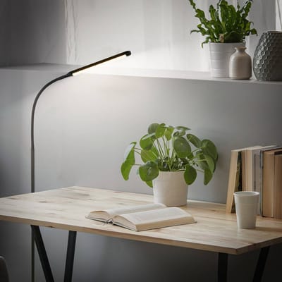 BRILONER Mura – LED Vloerlamp – dimbaar – 6W – 600lm – touchbediening – bureaulamp zwenkbaar – zwart – moderne leeslamp