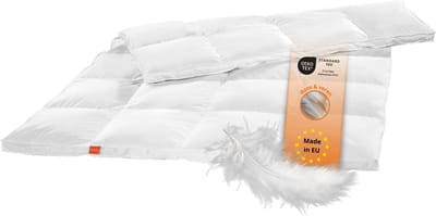 sleepling donzen dekbed - winterdekbed 220x240 cm - extra dik dekbed met 90% dons / 10% veren - als winterdonsdekbed, extra warme verendeken of winterdekbed met dons - Downpass gecertificeerd - Made in EU - 220 x 240 cm - wit