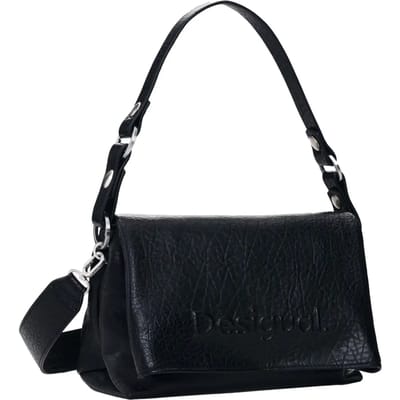 Desigual schoudertas Half Logo Venecia 4.0 Crossbody Bag Black zwart