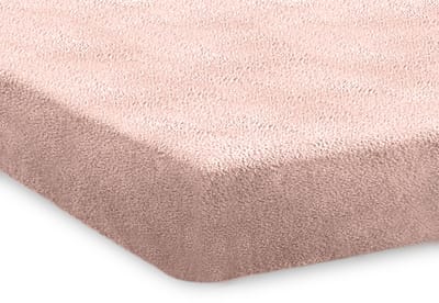 Eleganzzz Hoeslaken 200 gr/m2 Hoogwaardig Teddy Pluche 35cm Hoekhoogte - Light Pink - 140x200 - Hoeslakens - Tweepersoons - Fluffy Hoeslaken