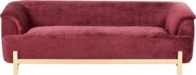 ALNOR - Driezitsbank - Bordeauxrood - Chenille