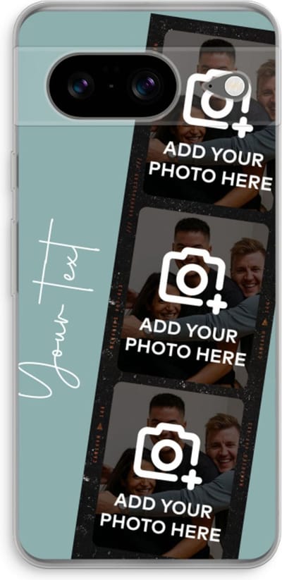 Gepersonaliseerd - Case Company® - Hoesje geschikt voor Google Pixel 8 hoesje - Filmrol N°1 - Soft Cover Telefoonhoesje - Bescherming aan alle Kanten en Schermrand