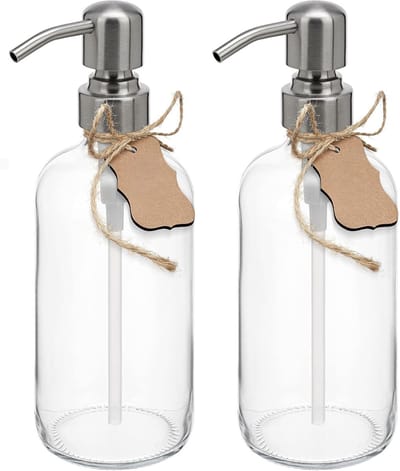 Famanu – Navulbare douchedispensers 500 ml met pomp – Set van 3 – Wit