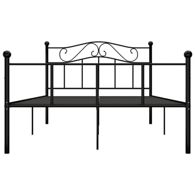 vidaXL - Bedframe - metaal - zwart - 120x200 - cm