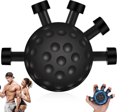 Vingertrainer Kracht - Hand Grip - Spieropbouw Handen - Verstelbare Stangen - 45 kg Spanning - Zwart