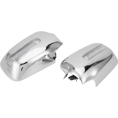 2 stuks set Zijspiegelkappen Achteruitkijkspiegelkappen met LED-signaallichten ABS Chroom voor RD4 RD9 CRV white