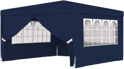 Feesttent Paviljoen - Buiten Tent - Feestjes organiseren - Met Zijwanden - 4 x 4 m - Blauw