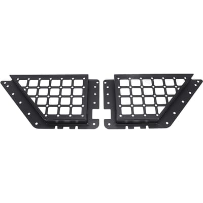 1 Paire Poches de Rangement de Porte Avant Panneaux Organisateur de Rangement de Porte Métallique Avant en Alliage d'Aluminium Remplacement pour Bronco 2021 black