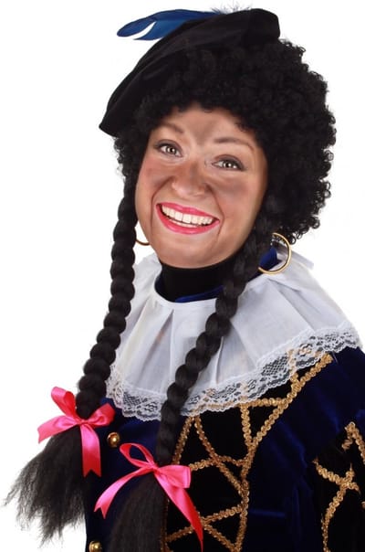 Pieten Pruik met Vlechtjes Zwart - met Gratis 2x Haarnetje - Meisjes Piet Pietenpruik Staartjes Vlechtjes Vrouw Meisje Dames Krulletjes Krullen Festival