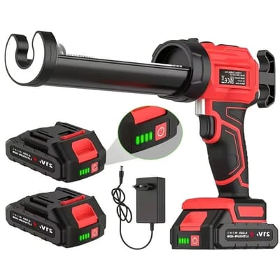 M-Goods - Accu Kitpistool Draadloos - Elektrisch Voegpistool - Siliconenpistool 300ML - 4 Snelheden - LED Verlichting