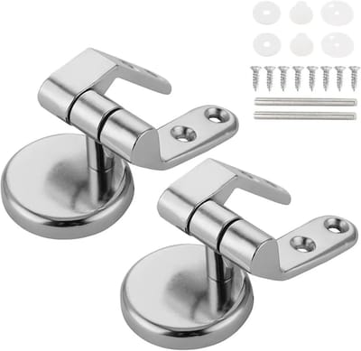 Scharnierset Toiletbril - Bevestigingsset Deksel - Badkamer Reparatie - Verstelbare Stoelpositie - Standaard Maat - Zilver