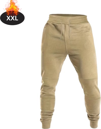 Livano Trainingsbroek Heren - Sportbroek - Trainingsbroek Lang - Trainingspak - Sportkleding - Creme - XXL