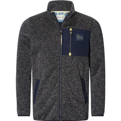 Gebreid fleece vest AMOLI donkerblauw