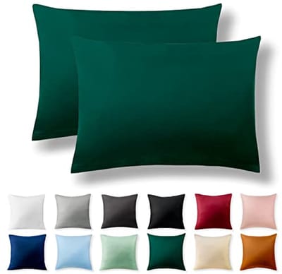 Renforcé Kussensloop 40 x 60 cm - Set van 2 - 100% Katoen - Bosgroen