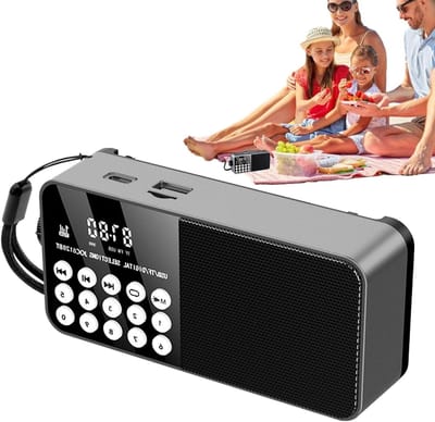 Draagbare AM/FM Radio - Digitale Radio Zaklamp - Kamperen Reizen - Oplaadbare Batterij - 162 x 93 x 47 cm