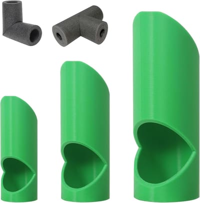Set van 3 Foam Tube Cutter Tools voor het Snijden van Pijpisolatie en Isolatieclips voor 15 mm, 22 mm en 28 mm Pijpen