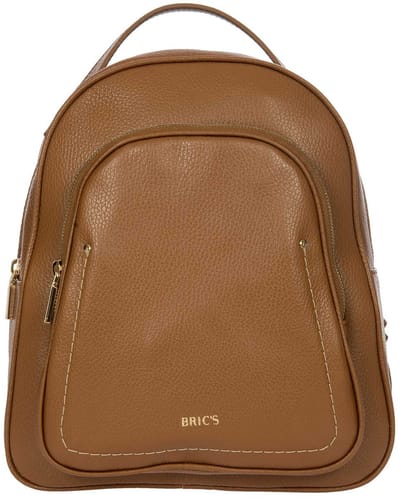 BRIC'S Leren vrijetijdsrugzak rugzak Gondola Peonia Backpack Leather Lichtbruin