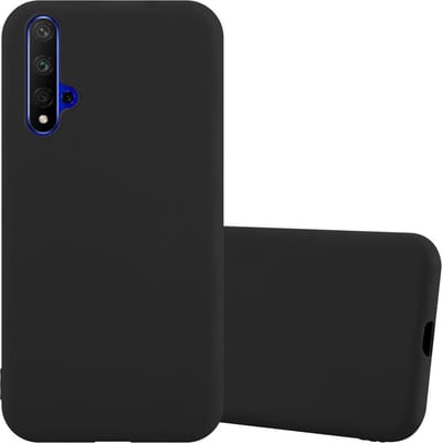 Cadorabo Hoesje geschikt voor Honor 20 / 20S / Huawei NOVA 5T in CANDY ZWART - Beschermhoes gemaakt van flexibel TPU silicone Case Cover