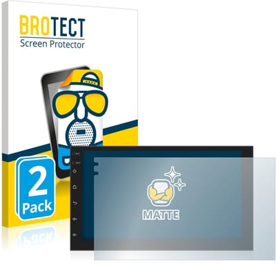 BROTECT - Screenprotector voor Phonocar MediaStation 2Din - Folie Beschermfolie matte 2 Stuks