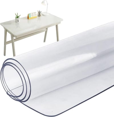 Transparante Bureau Mat 80 x 40 cm van PVC, Waterdicht, Antislip en Warmtebestendig voor een Opgeruimde Werkplek