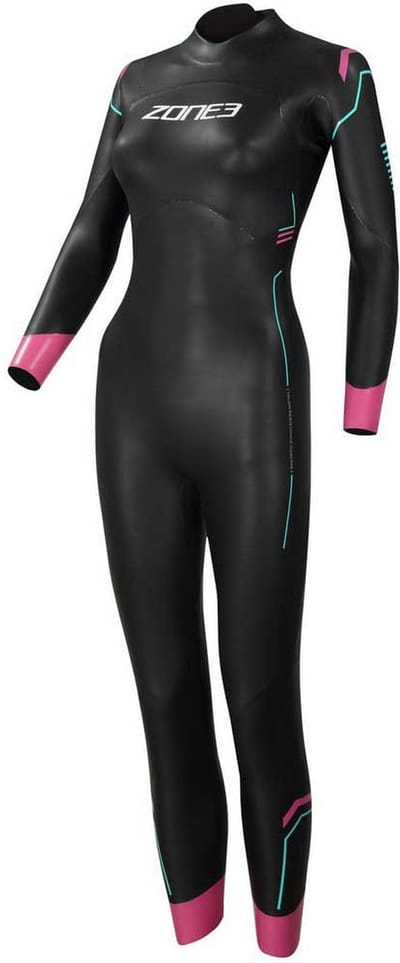 2023 Zone3 Dames Agile Swim Wetsuit - Black / Pink / Turqu XL