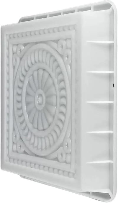 Bestratingsvorm Vierkant - Betonmal Padmaker - Tuinpaden Aanleggen - Herbruikbaar Plastic Materiaal - 32x32x6 cm - Wit