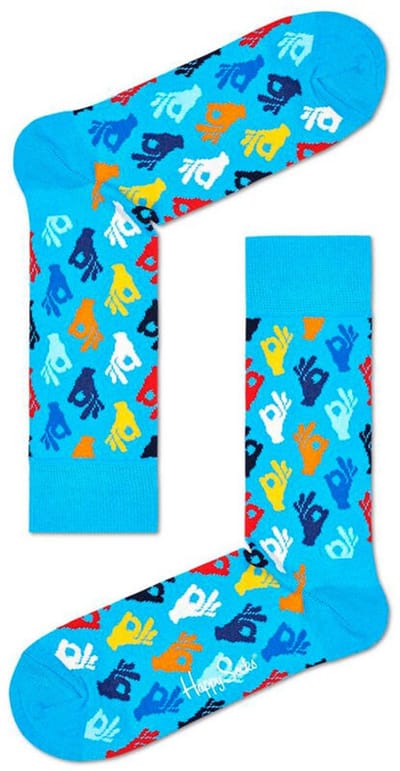 Happy Socks unisex sokken sign blauw