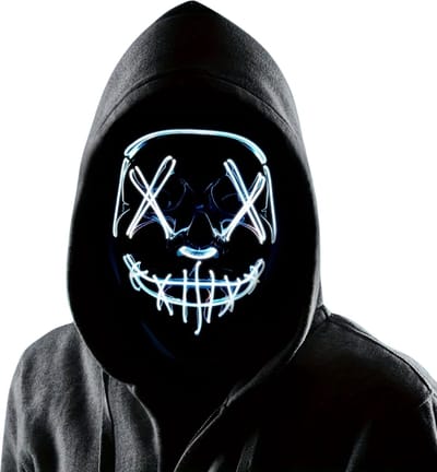 Nivard Halloween Masker - Volwassenen - Enge Maskers - Horror Masker - Led Masker - Wit