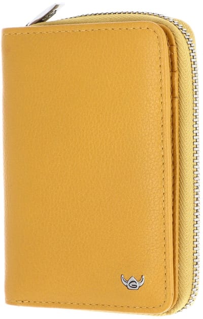 Golden Head Leren portemonnee Madrid RFID Protect RV-Börse 3317 Senfgelb mosterdgeel