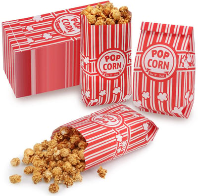 Dailygoods- Popcornzakjes 100 stuks - Oliebestendig Papier - Kleine