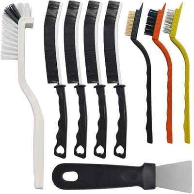 Reinigingsborstel voor spleten, 9-delig, reinigingsborstel voor badkamer, tegelafdichtingsborstel voor ramen, keuken, toilet, ramen en deuren