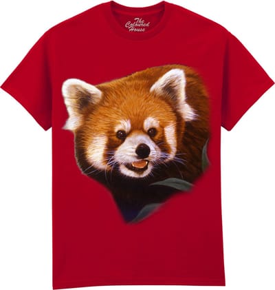Rode Panda Hiding Out - Red Panda The Coloured House T-shirt M