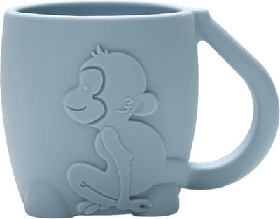 JU&MP Kinderbeker Aap - Baby - Kinderservies - Drinkbeker Baby - Onbreekbaar - Blauw