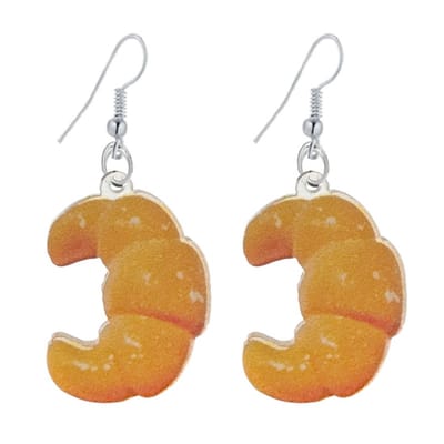 Fako Bijoux® - Oorbellen - Bakkerij - Croissants - Acryl - Plat - 23x55mm