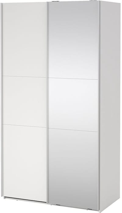 Como schuifdeurkast 2 deuren 120x220cm wit.