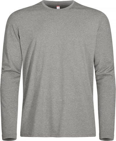 Clique Basic Active-T L/S 029040 - Grijsmelange - XS