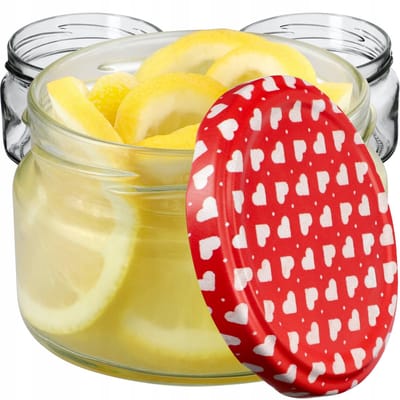 KADAX Kleine inmaakpotten, 250 ml, jampotten met deksel, luchtdichte potten om cadeau te geven, mini-potten voor honing en specerijen (10 stuks, hart)
