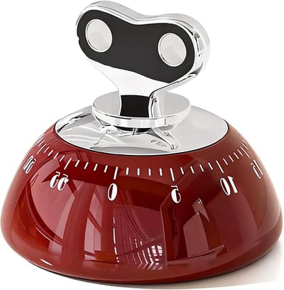 Mechanische Keuken Timer met Magneet - Countdown Timer tot 60 Minuten, Visuele Timer voor Keuken, Studie en Kantoorgebruik (Rood)