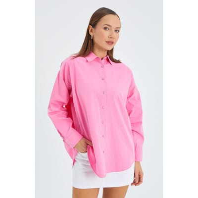 Langnekkig Katoenen Shirt