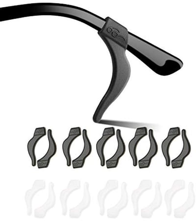 Antislip Oorbeugels voor Bril - 10 Pairs Zachte Siliconen Grijphaken in Zwart/Wit