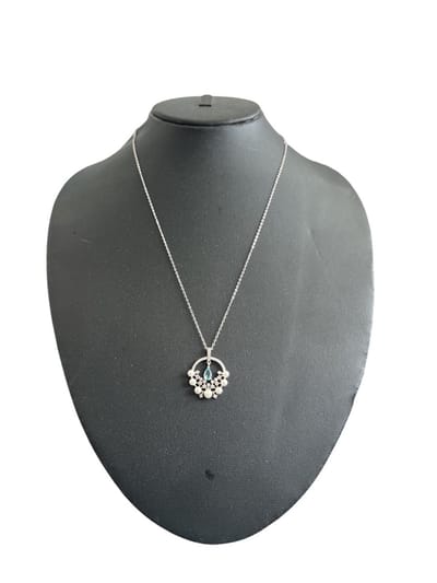 N3 Collecties 925 Zilver Rond Vorm Hanger met Ketting voor Vrouwen