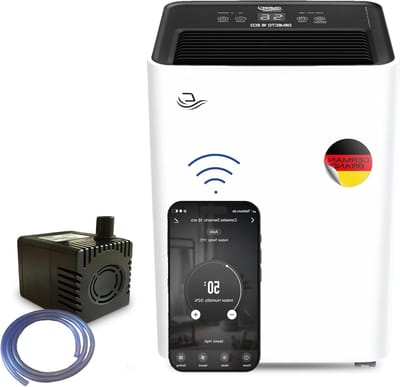 Luchtontvochtiger - Vochtvreter App - Schimmel Voorkomen - App Bediening - 65 m² - Wit