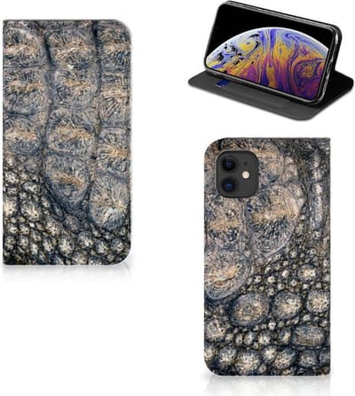 Book Case voor Apple iPhone 11 Hoesje maken Krokodillenprint