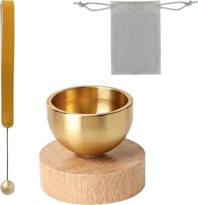 Kleine Tibetaanse Klankschaal Set voor Yoga en Meditatie, Handgemaakte Klankschaal voor Ontspanning, Chakra Healing en Stressverlichting