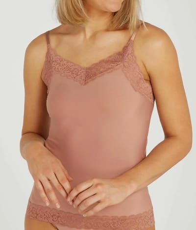 Ten Cate Secrets spaghetti top met kant pink nut voor Dames | Maat M