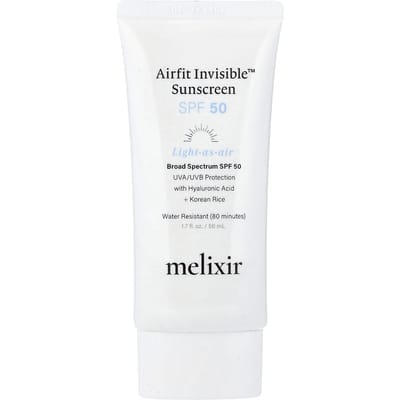 Melixir, AirFit Invisible™ Sunscreen, SPF 50, 50ml (1.7 fl oz) white